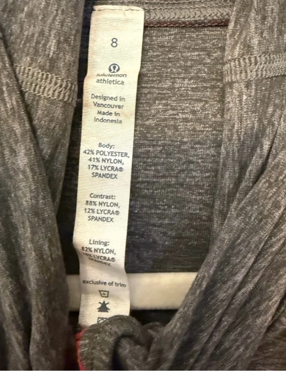 lululemon In Stride Full-Zip Jacket with orange logo Size 8 (stock pic)